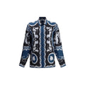 Versace Blue Silk Shirt