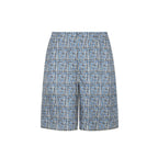 Fendi Blue Silk Bermuda Shorts