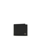 Valentino Garavani Black Calf Leather Bos Taurus Wallet