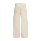 Valentino Beige Cotton Casual Pants