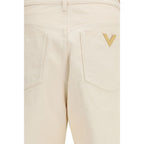 Valentino Beige Cotton Casual Pants