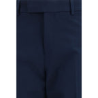 Ferragamo Blue Cotton Chino Pants