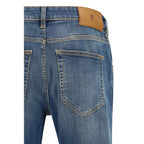 PT Torino Blue Cotton Tapered Jeans