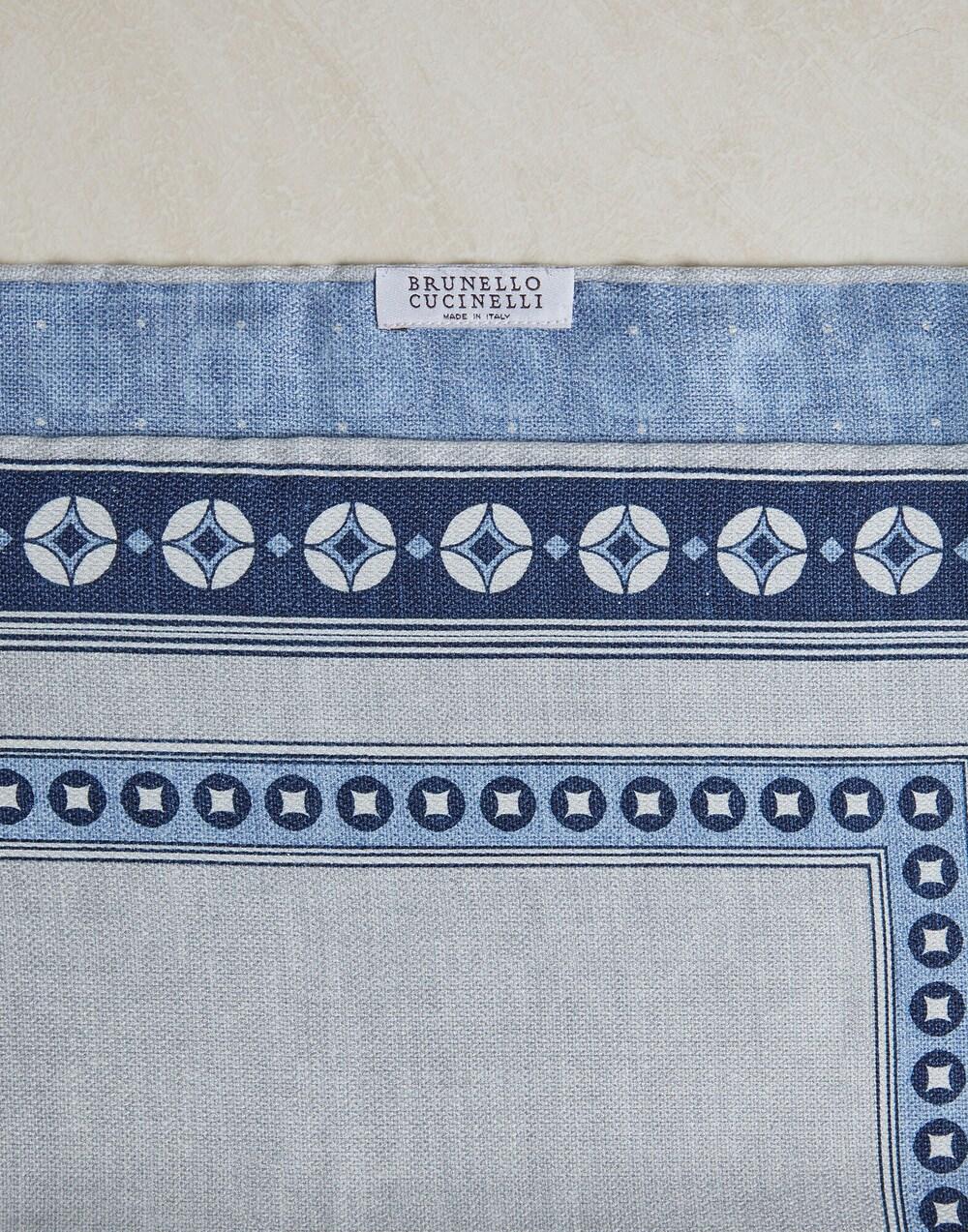 Brunello Cucinelli Bicolor Silk Pocket Square