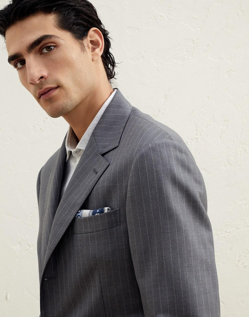 Brunello Cucinelli Bicolor Silk Pocket Square