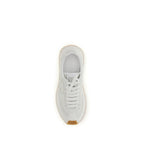 Dolce & Gabbana White Calf Leather Bos Taurus Athletic Sneakers