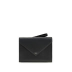 Ferragamo Black Calf Leather Bos Taurus Wallet