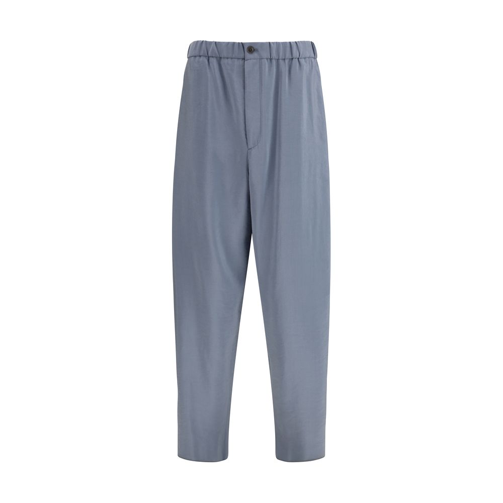 Giorgio Armani Gray Silk Casual Pants