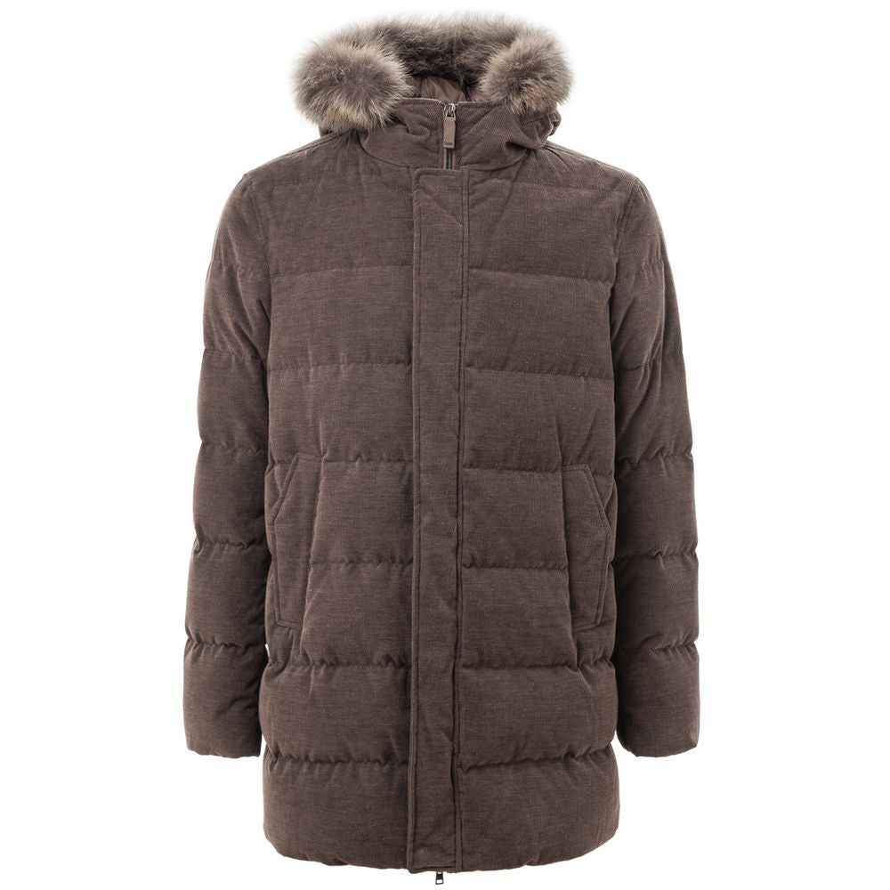 Herno Brown Cotton Bomber