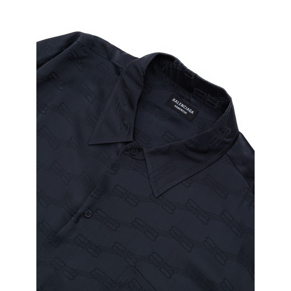 Balenciaga Gray Viscose Dress Shirt