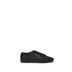 Saint Laurent Black Calf Leather Bos Taurus Sneakers