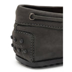 Tod's Gray Nubuc Leather Moccassin