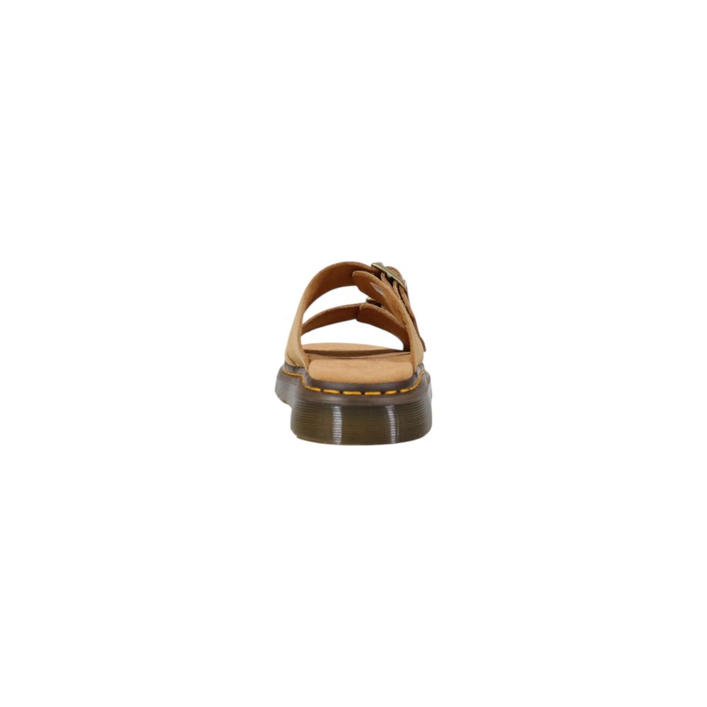 Dr. Martens Beige Leather Flat Sandals
