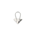 Prada Black Stainless Steel Keychain